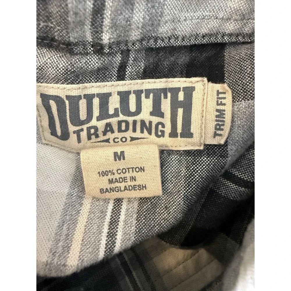 Lot‎ of 3 Duluth Trading Men's Trim Fit Plaid Flannel Shirts Size Medium EUC